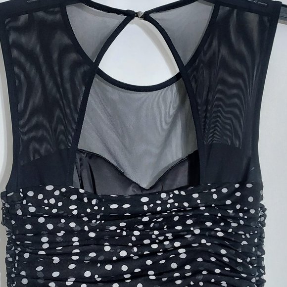 GUESS Women’s Polka Dot Retro Vintage Cocktail Swing Dress Size: Small - Picture 4 of 11